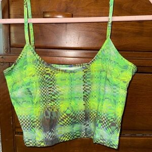 Paloma Wool Oasis Esque Print Top in Green